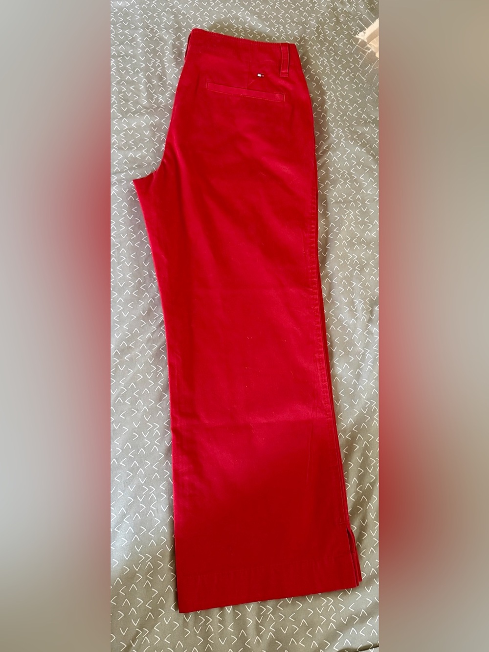 Tommy Hilfiger Red Dans Fit Cropped Trousers. Size 8.